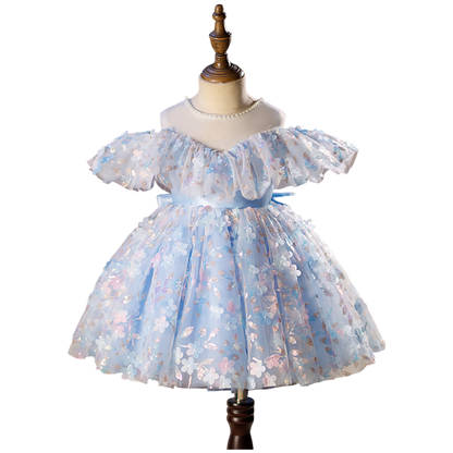 Flower Girl Summer Baptism Birthday Party Princess Dress