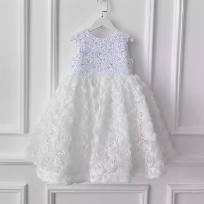 Elegant Beauty Pageant Dress Flower Girl Dress Toddler Birthday Princess Dress