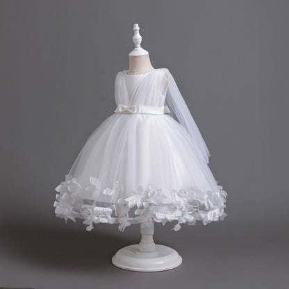 Sleeveless Cape Dress Tulle Princess Dress