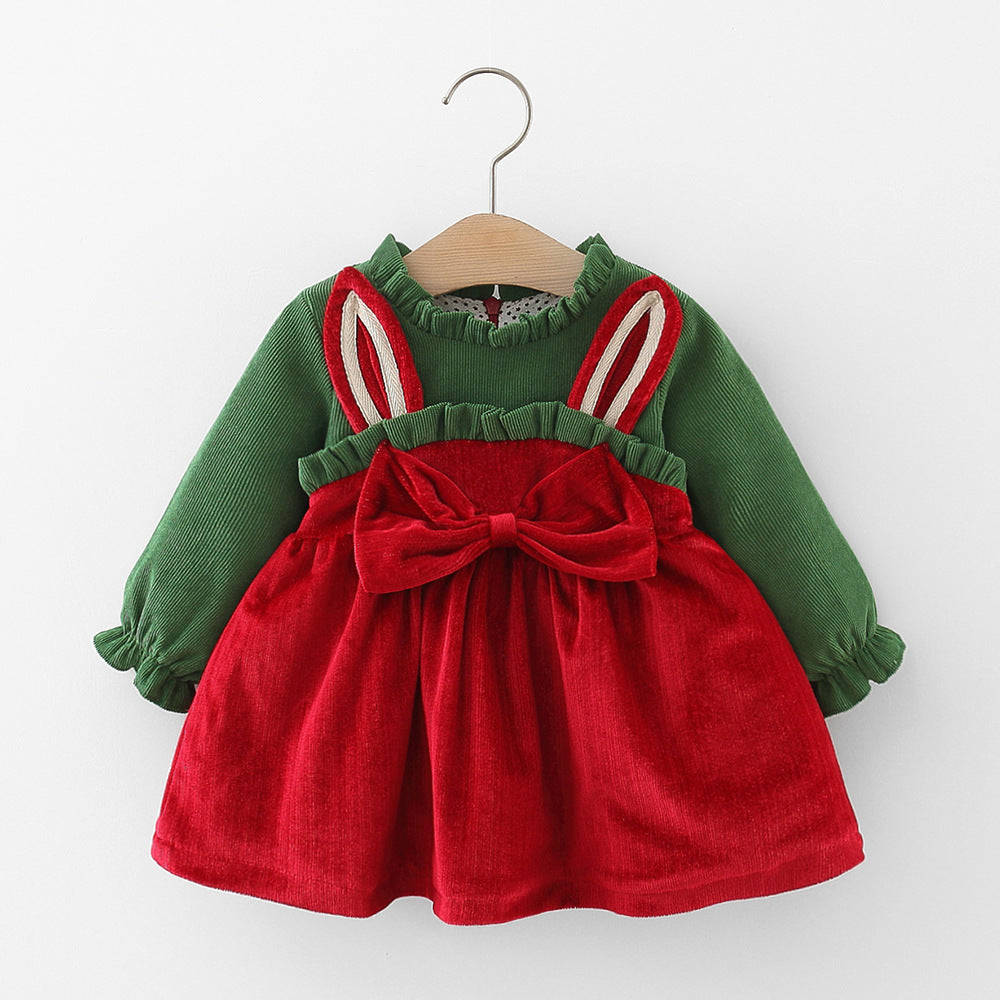 Girls Christmas Dresses Baby Girls Winter Long Sleeve Dresses