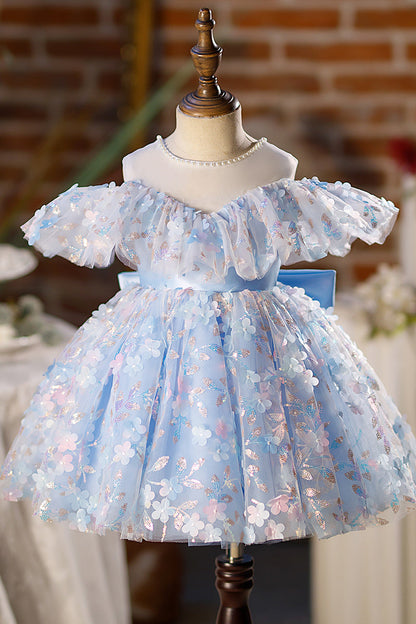 Flower Girl Summer Baptism Birthday Party Princess Dress