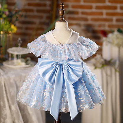 Flower Girl Summer Baptism Birthday Party Princess Dress