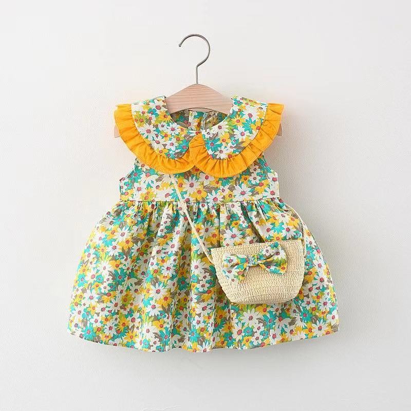 Sweet Baby Girl Printed Sleeveless Dress