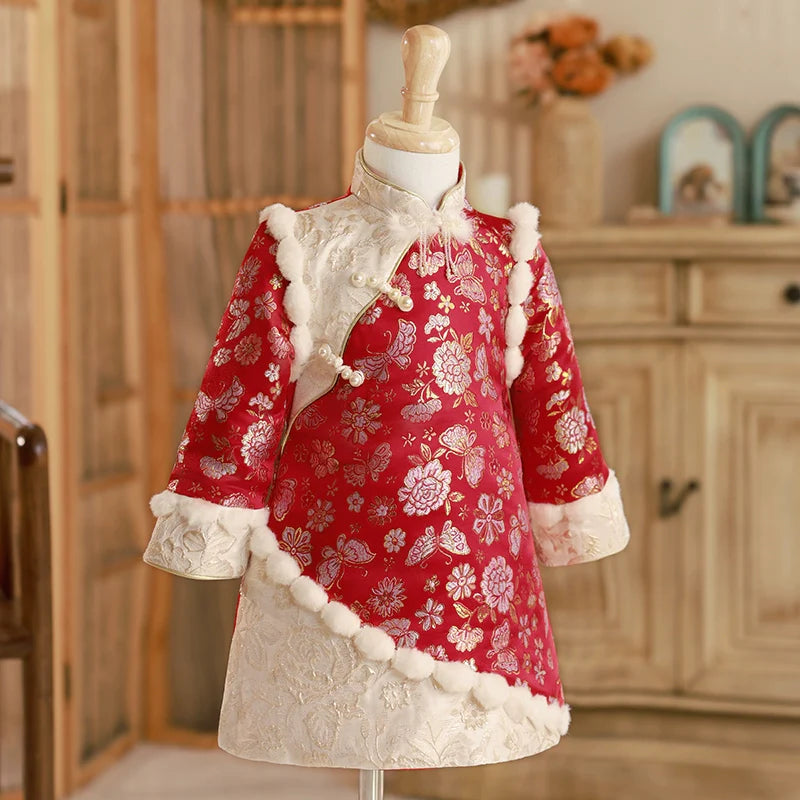 Embroidered Winter Christmas Dress New Year Winter Dress