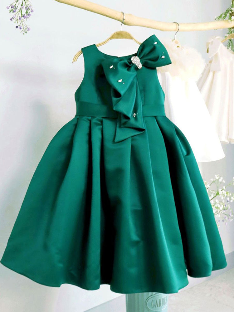 Flower Girl Dress Toddler Birthday Party Dress Summer Green Formal Dresses