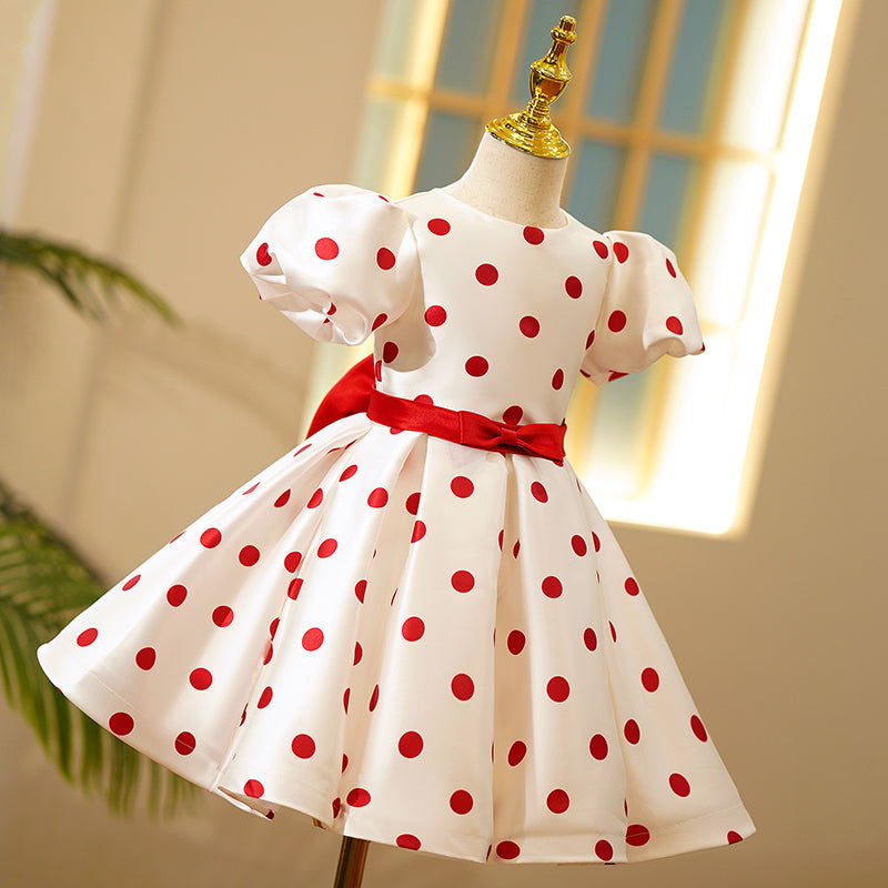 Elegant Cute Baby Girl Polka Dot Birthday Party Princess Dress