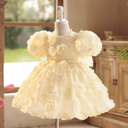 Elegant Baby Girl Dress  Toddler Party Communion Baptism Wedding Princess Dress