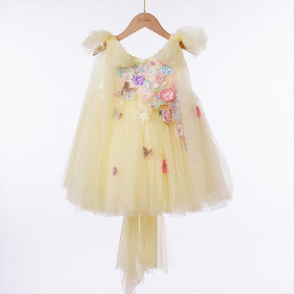 Girls Bow Dress Girls Birthday Party Princess Dress