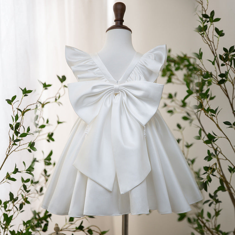 Elegant Baby Butterfly Sleeve First Communion Dress Toddler Formal Dresses