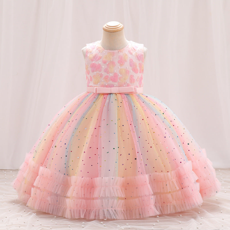 Elegant Baby Girls Birthday Princess Dress Little Girl Dress