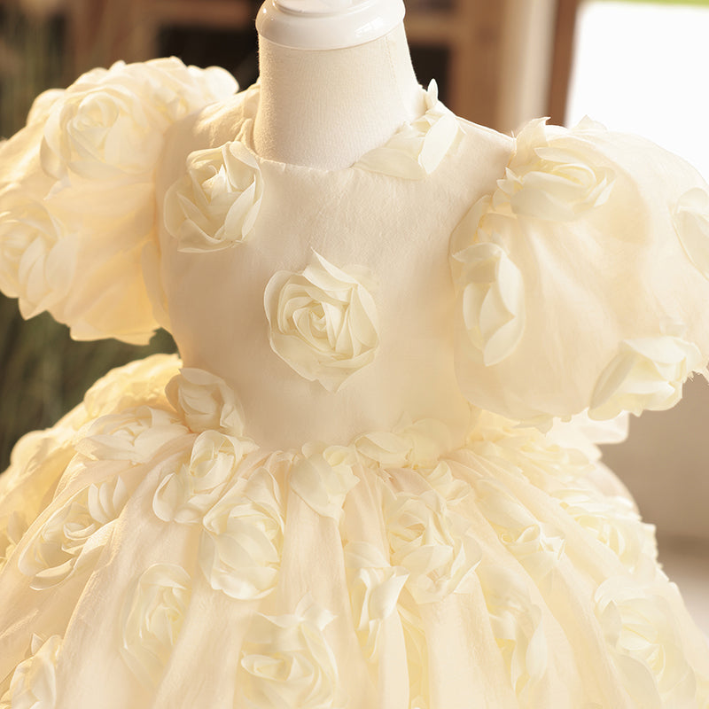 Elegant Baby Girl Dress  Toddler Party Communion Baptism Wedding Princess Dress