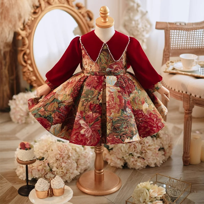 Elegant Girls Christmas Dress Pageant Dresses for Girls Toddler Birthday Dress