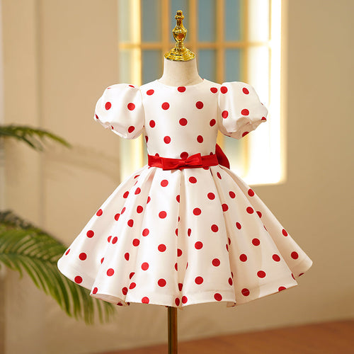 Elegant Cute Baby Girl Polka Dot Birthday Party Princess Dress