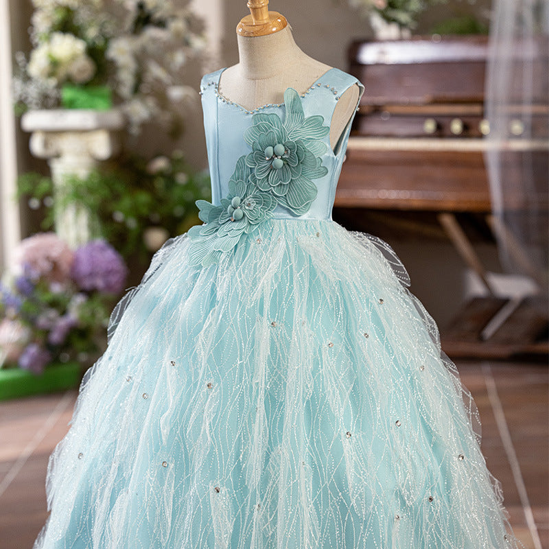 Girls Birthday Princess Dress Children's Puffy Dress