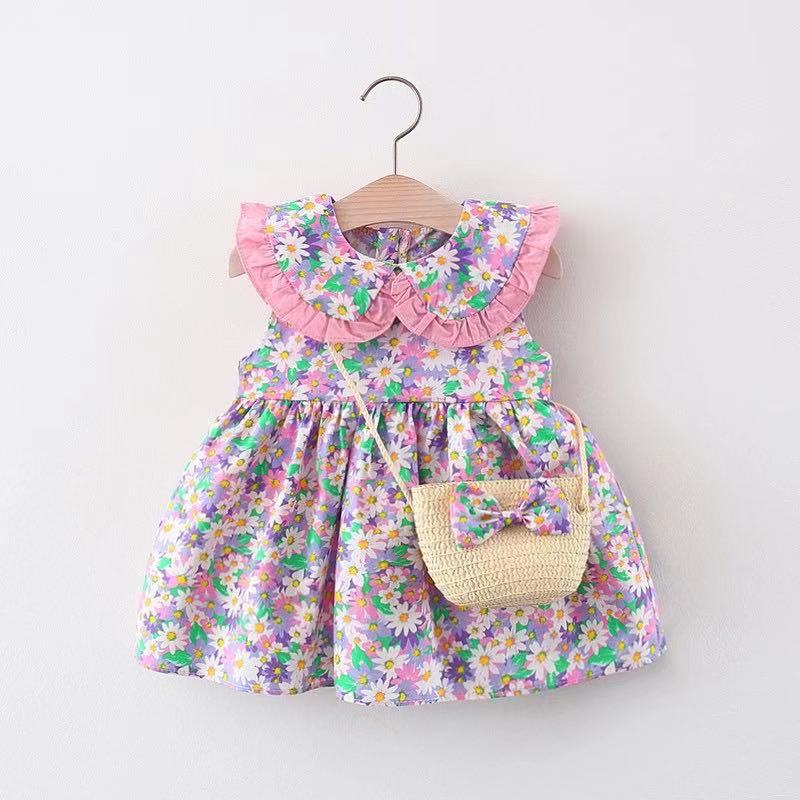 Sweet Baby Girl Printed Sleeveless Dress