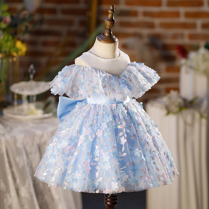 Flower Girl Summer Baptism Birthday Party Princess Dress