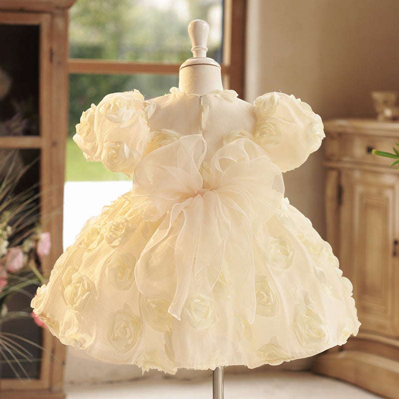 Elegant Baby Girl Dress  Toddler Party Communion Baptism Wedding Princess Dress