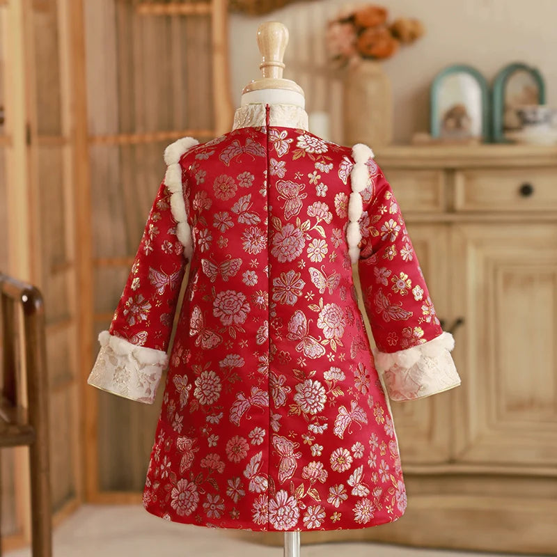 Embroidered Winter Christmas Dress New Year Winter Dress