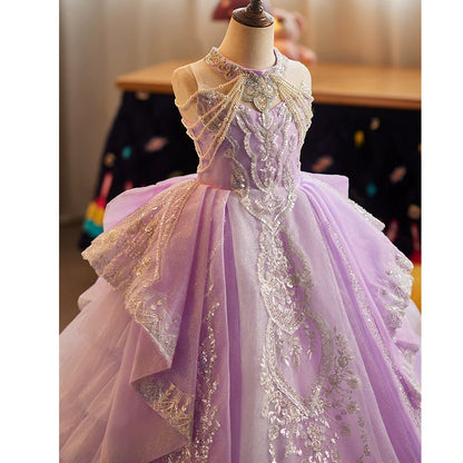 Puffy Long Train Dresses Christmas Princess Dresses