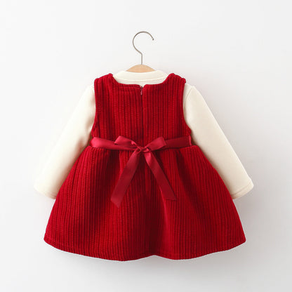 Girls Christmas Dresses Baby Girls Bunny Doll Dresses