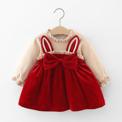 Girls Christmas Dresses Baby Girls Winter Long Sleeve Dresses