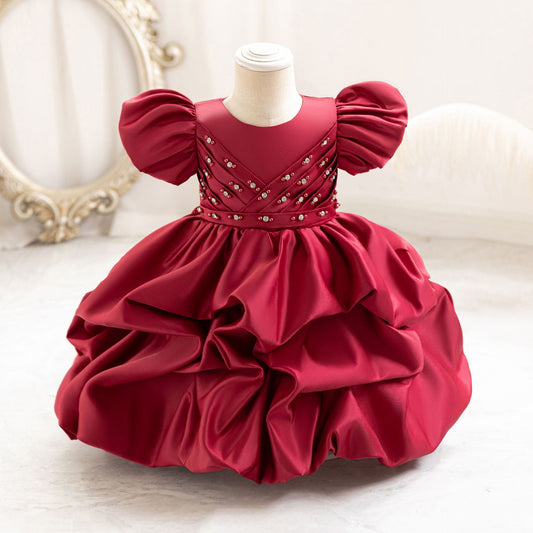 Flower Girl Dresses Baby Girl  Puff Sleeves Dresses