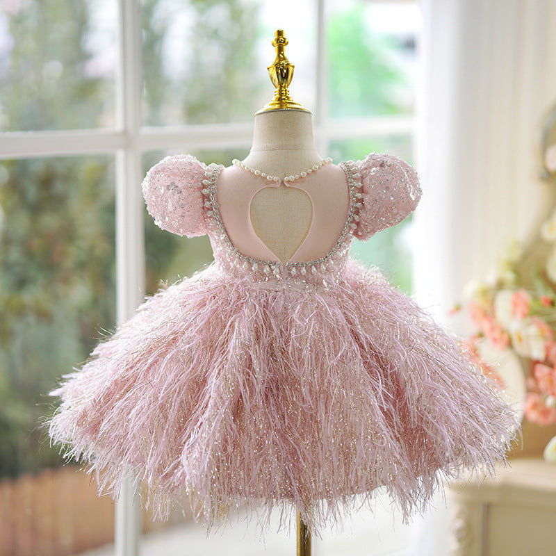 Elegant Baby Girls Festival Dress Toddler Birthday Beauty Pageant Dresses