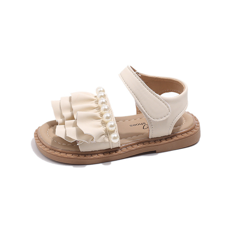 Pearl Lotus Leaf Girls Princess Shoes