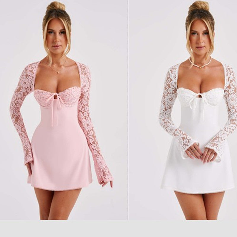 DAH Lace Corset Long Sleeve Dress