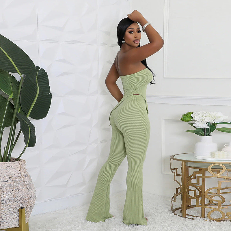 DAH Slim-Fit Tube Top & Pants Set