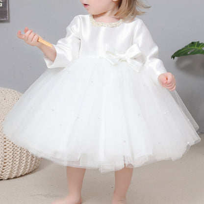 Infant One-year-old Dress Princess Dress Children's Long-sleeved Catwalk Gauze Dress