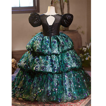 Luxurious Formal Dress Beauty Pageant Dress Toddler Birthday Ball Gown