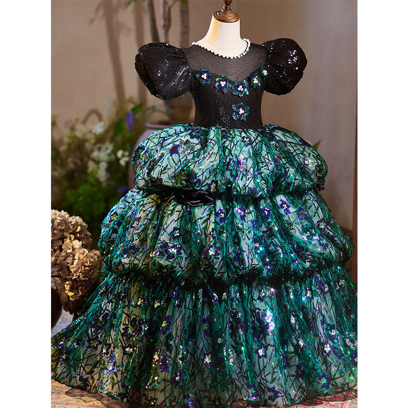 Luxurious Formal Dress Beauty Pageant Dress Toddler Birthday Ball Gown