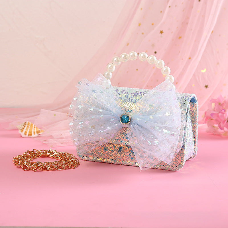 Summer Sequins Bow Children's Bag Girl Princess Bag