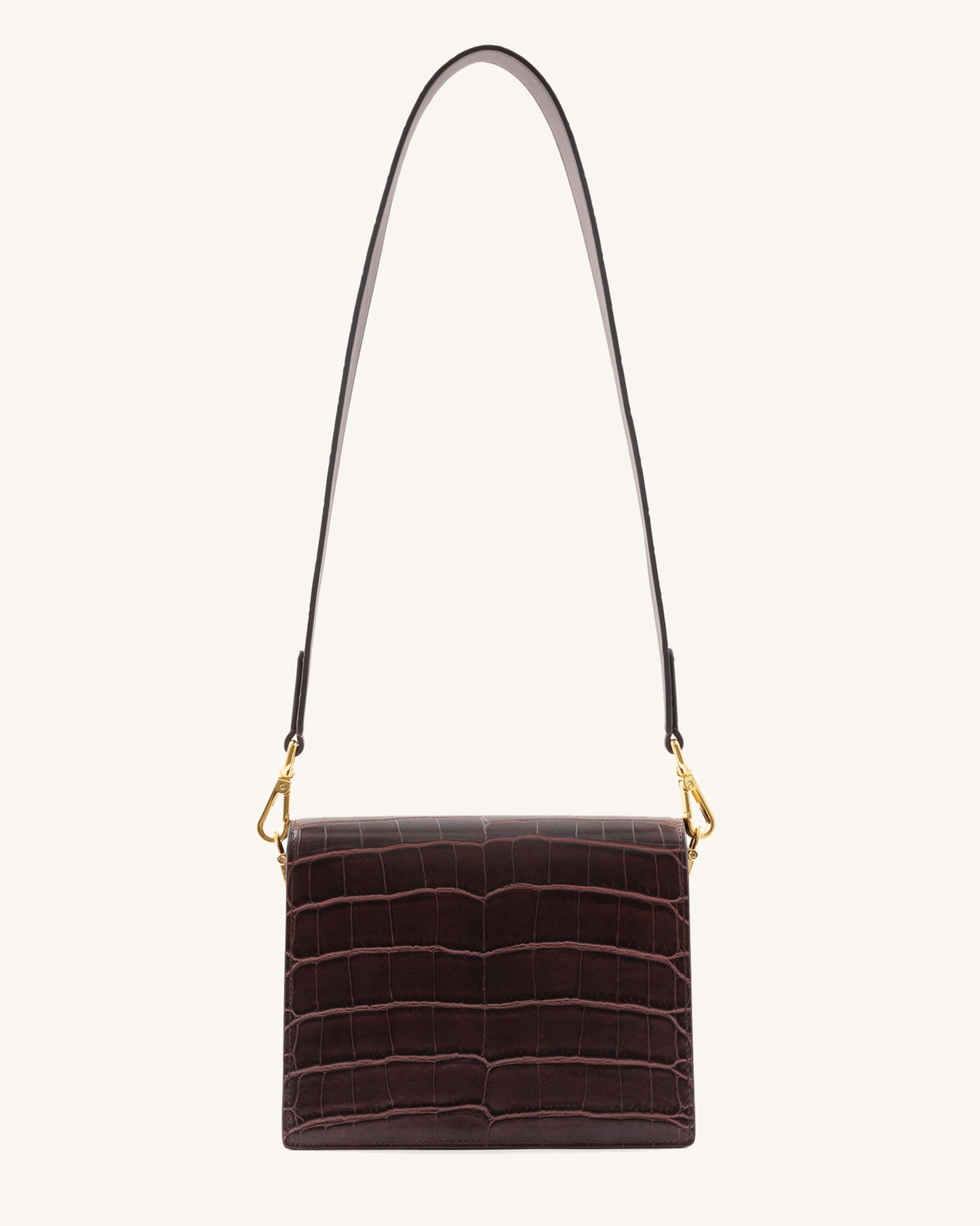 DAH Mini Flap Crossbody - Brown Croc | Sustainable Elegance