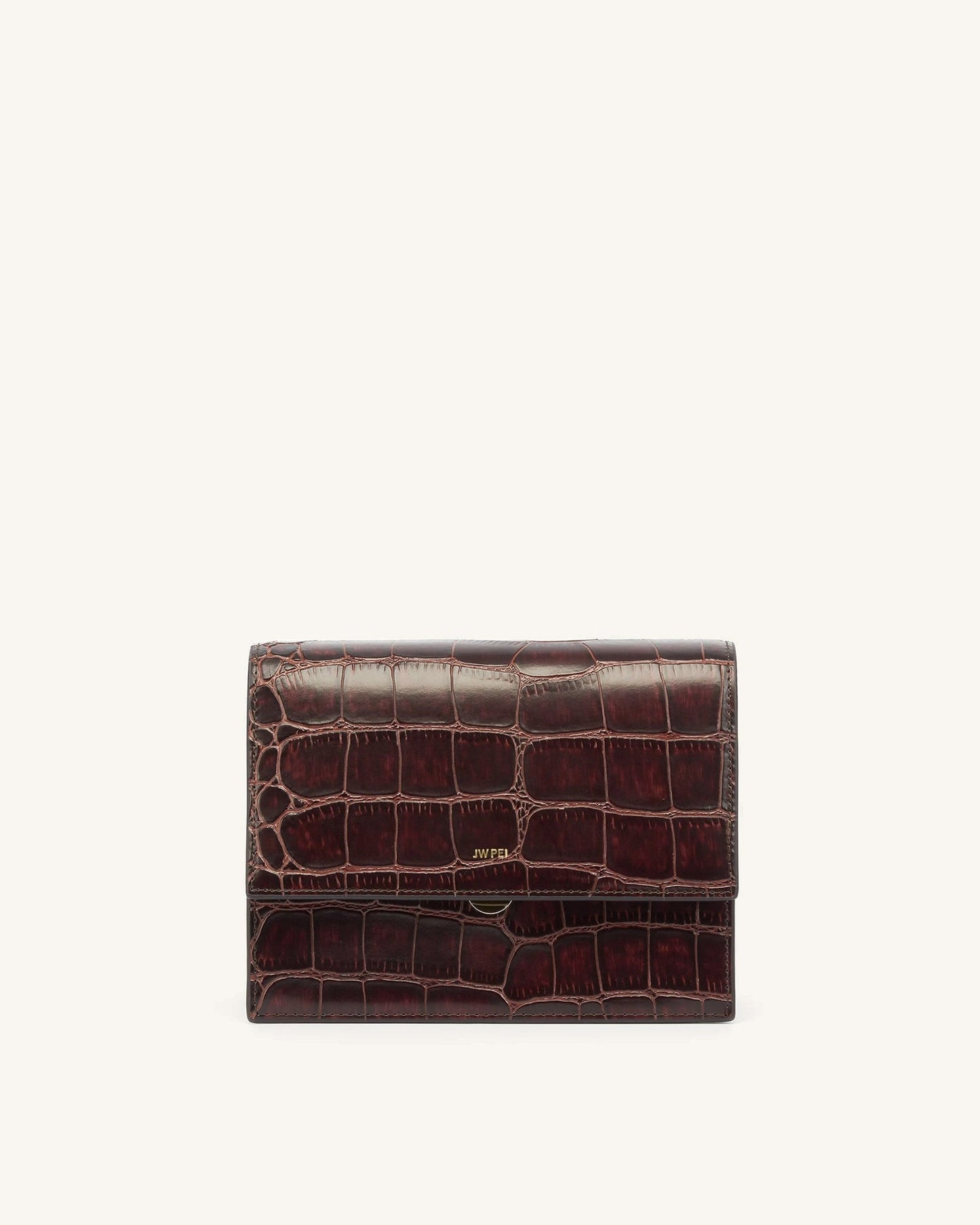 DAH Mini Flap Crossbody - Brown Croc | Sustainable Elegance