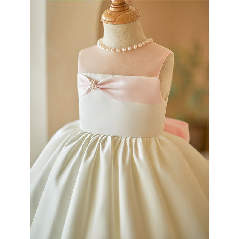 Girls Sleeveless Fluffy Birthday Dress Princess Dress