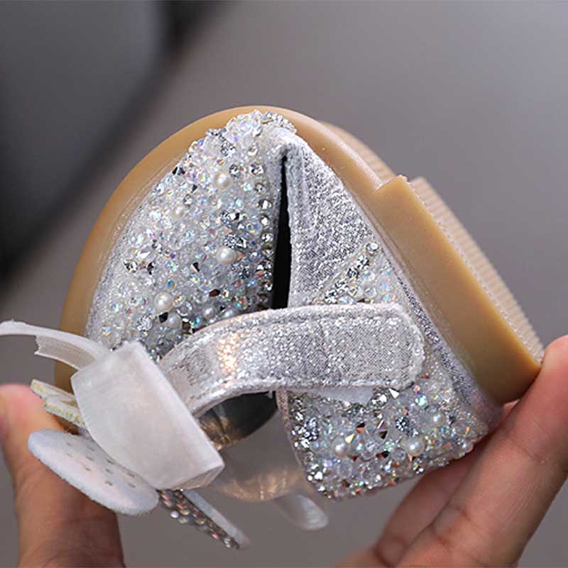 Summer Baby Girl Rhinestone Ribbon Princess Shoes