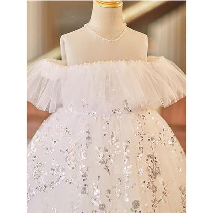 Girls' Performance Dress Glitter Princess Dress