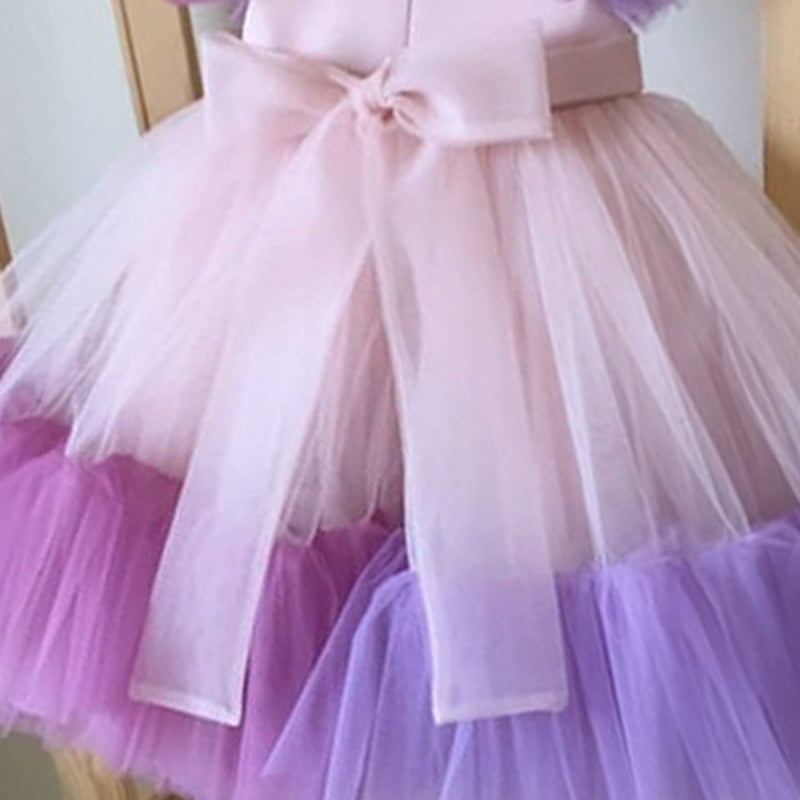 Elegant Baby Girls Butterfly Sleeve Christening Dress Dress Toddler Performance Princess Dress