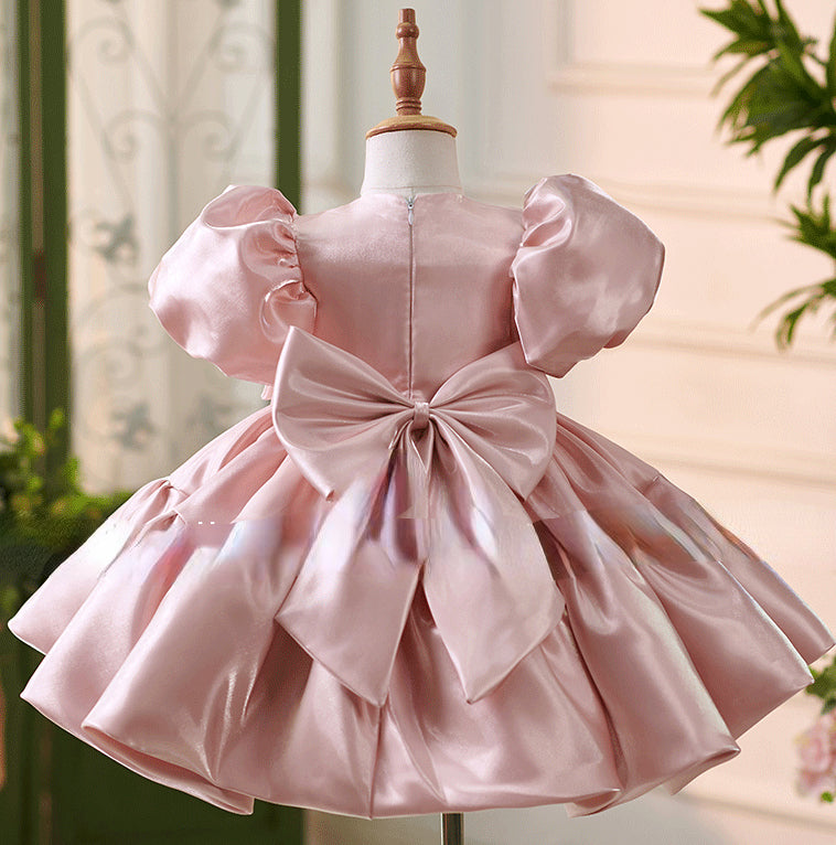 Elegant Baby Pink Birthday Princess Dresses Toddler Formal Dresses