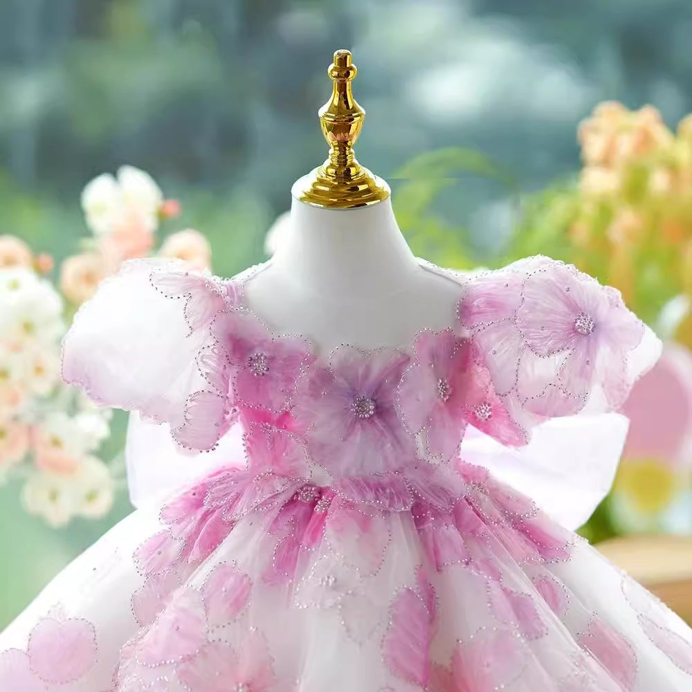 Luxurious Flower Girl Sequin Dress Toddler Birthday Pageant Princess Dress