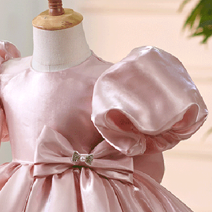 Elegant Baby Pink Birthday Princess Dresses Toddler Formal Dresses