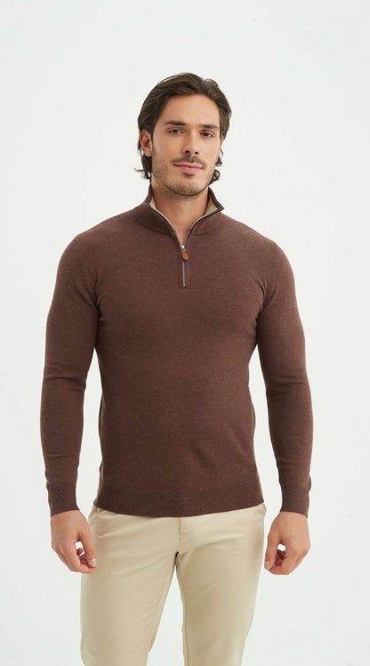 DAH Quarter-Zip Sweater – Premium Comfort with Cashmere Touch Innovation