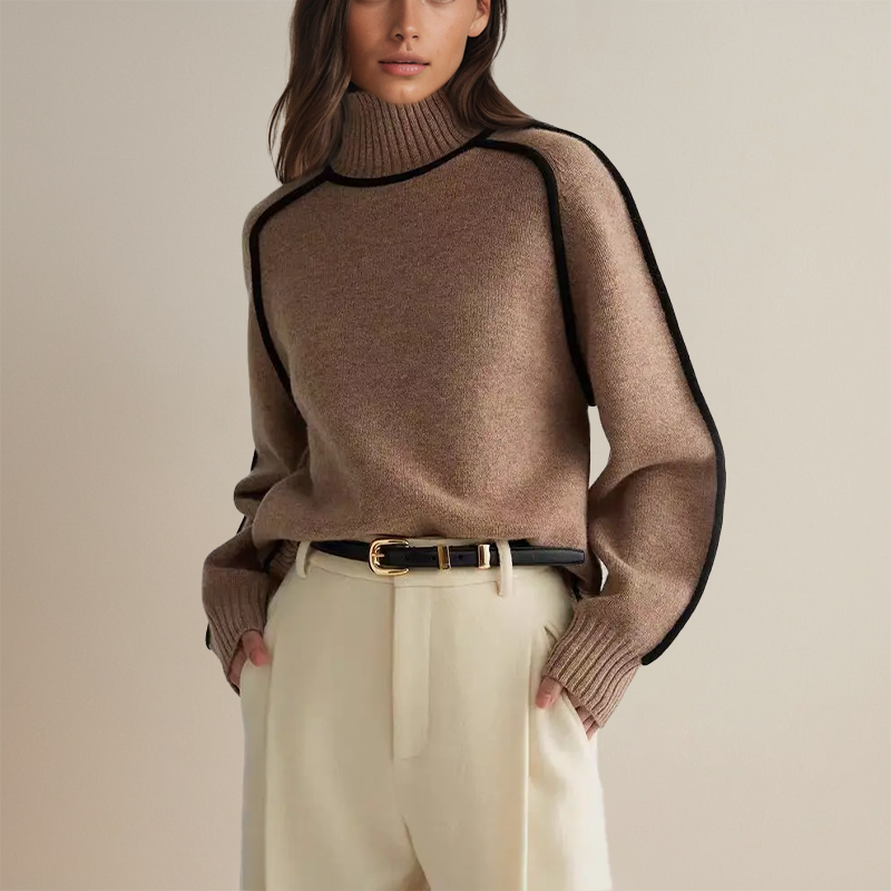 DAH Livia – Women’s Turtleneck Sweater: Chic and Comfortable for Fall and Winter