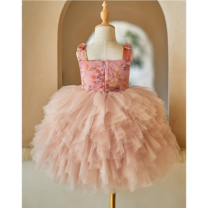 Luxurious Formal Dress Beauty Pageant Dress Toddler Puffy Birthday Ball Gown