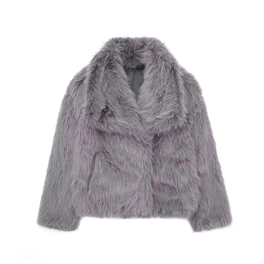 DAH Elena Velvet Fur Coat – Effortless Elegance Meets Ultimate Comfort