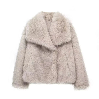 DAH Elena Velvet Fur Coat – Effortless Elegance Meets Ultimate Comfort