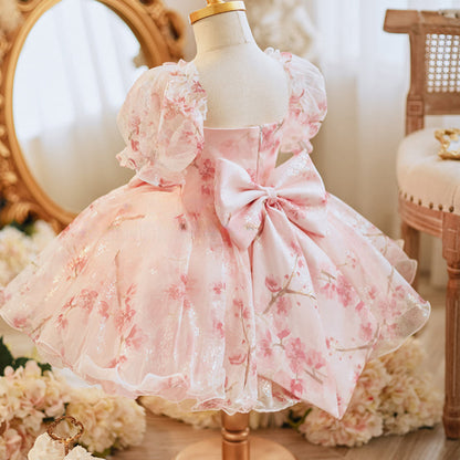 Elegant Baby Pink Party Dresses Toddler Princess Dresses For Girls