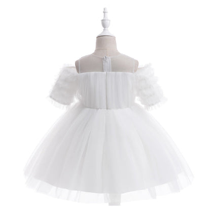 Elegant Baby Girls Christening Puffy Princess Dresses Toddler Flower Girl Dresses